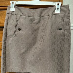 LOFT Brown Mini Pencil Skirt for Work